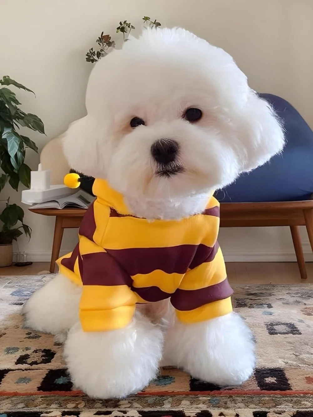 Dog Bee Costume Hoodie Medium Cute Pet Cosplay Outfit NWOT